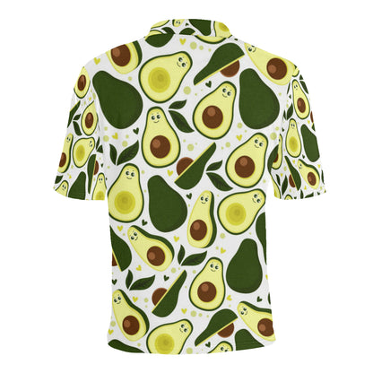 Avocado Pattern Print Design AC06 Men Polo Shirt