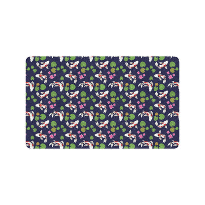 Koi Carp Pattern Design Themed Print Rubber Doormat