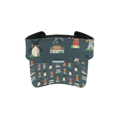 Windmill Pattern Print Design 04 Unisex Sun Visor