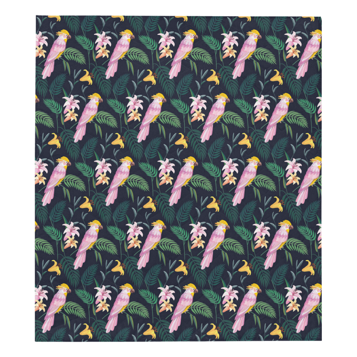 Cockatoo Pattern Print Design 03 Premium Quilt