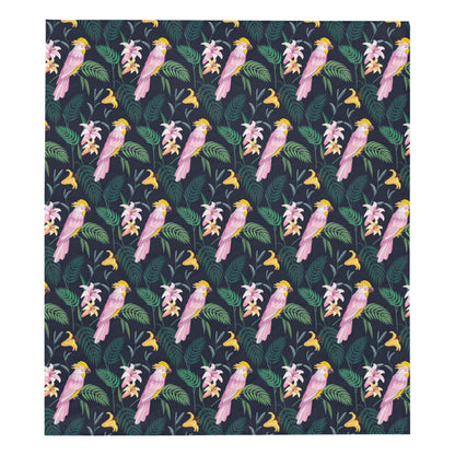 Cockatoo Pattern Print Design 03 Premium Quilt