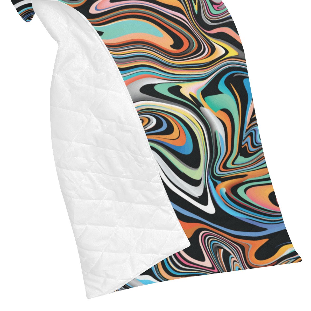 Liquid Pattern Print Design 02 Premium Quilt