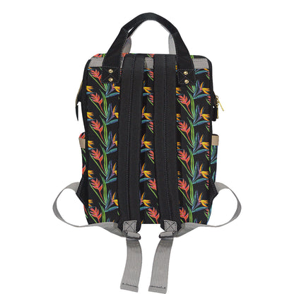 Heliconia Pattern Print Design HL04 Diaper Bag Backpack