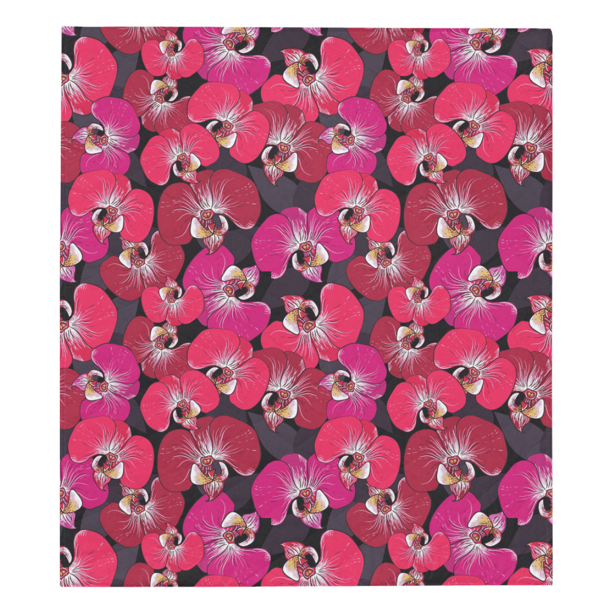 Orchid Red Pattern Print Design OR05 Premium Quilt