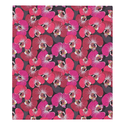 Orchid Red Pattern Print Design OR05 Premium Quilt