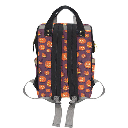 Halloween Pumpkin Pattern Print Design 03 Diaper Bag Backpack