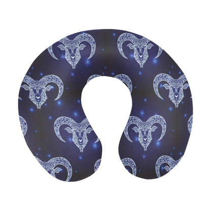 Aries Zodiac Pattern Print Design 01 U-Shaped Travel Neck Pillow