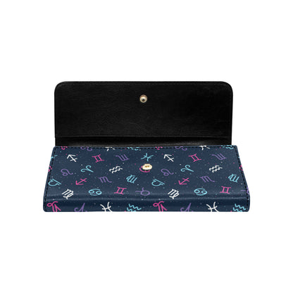 Constellation Pattern Print Design 04 Women's Trifold Wallet