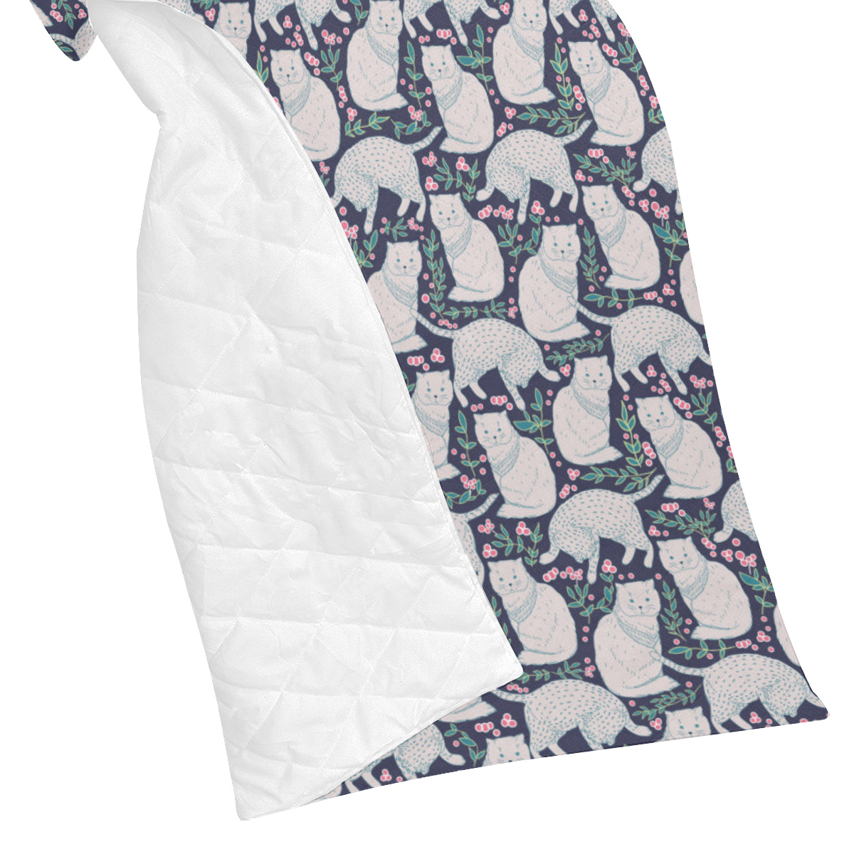 Cat Pattern Print Design 06 Premium Quilt