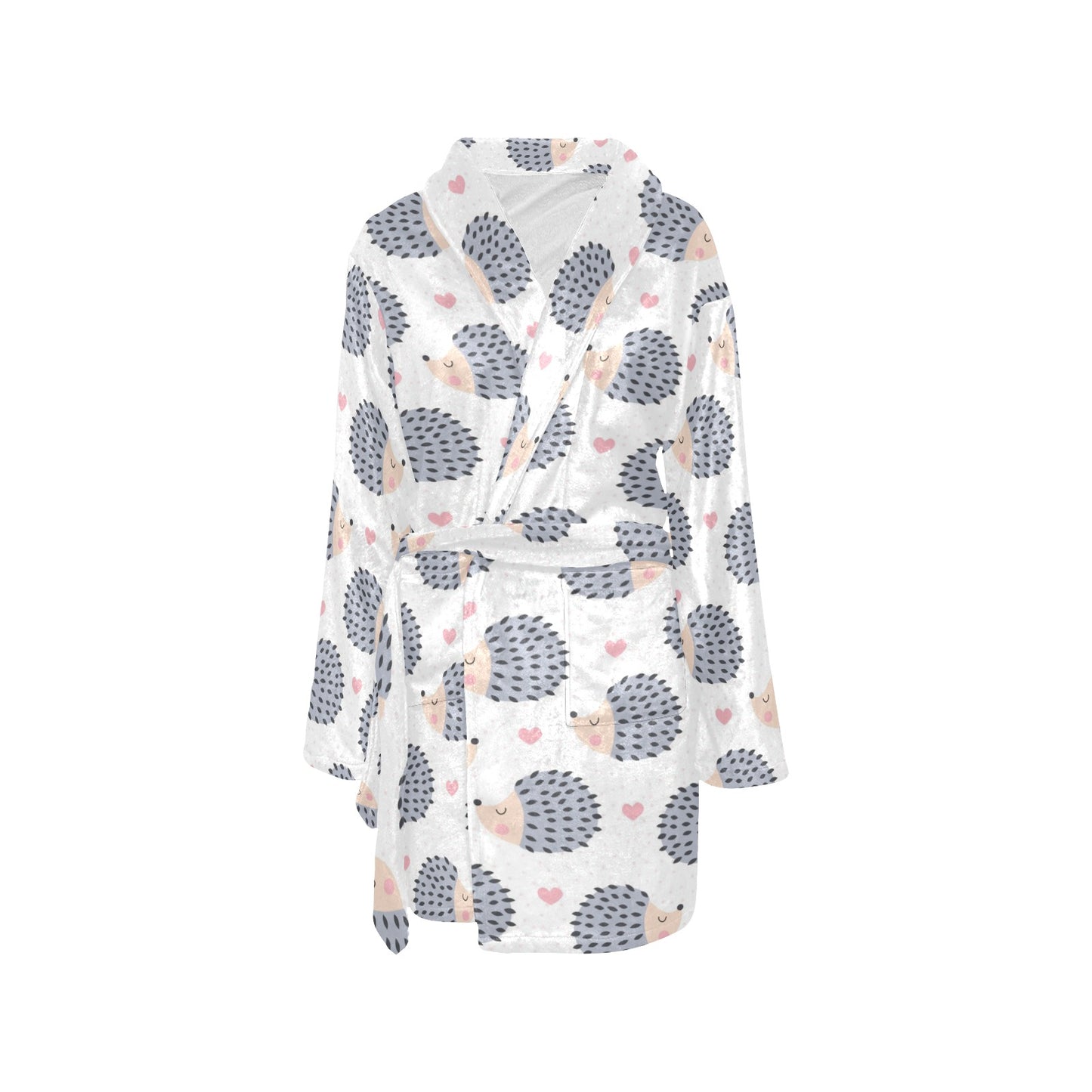 Hedgehog Baby Pattern Print Design 03 Women's Fleece Robe