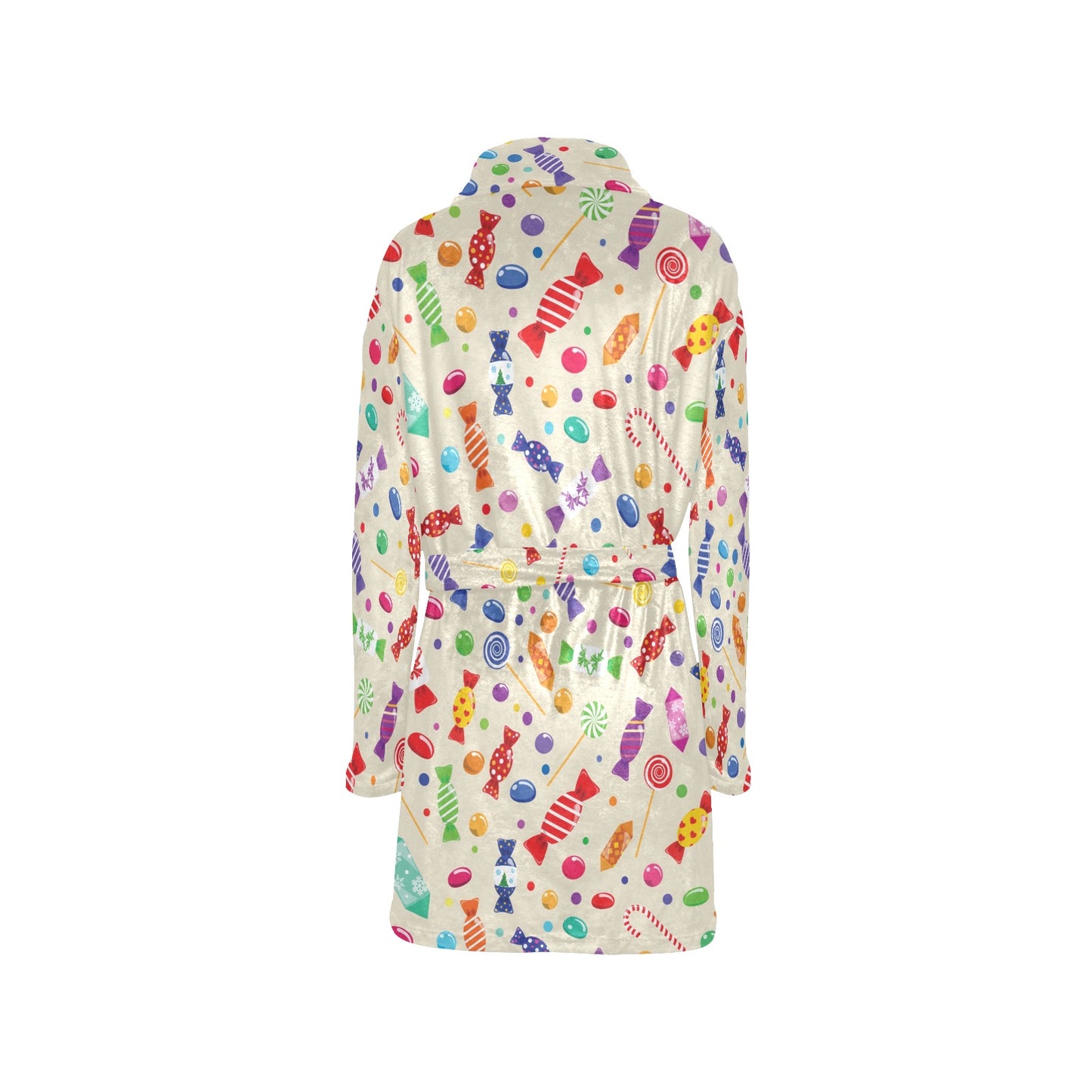 Candy Pattern Print Design 04 Women's Fleece Robe