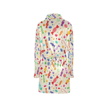 Candy Pattern Print Design 04 Women's Fleece Robe