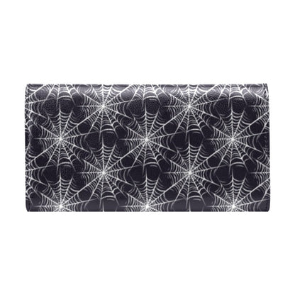 Spider Web Print Design LKS303 Women's Trifold Wallet