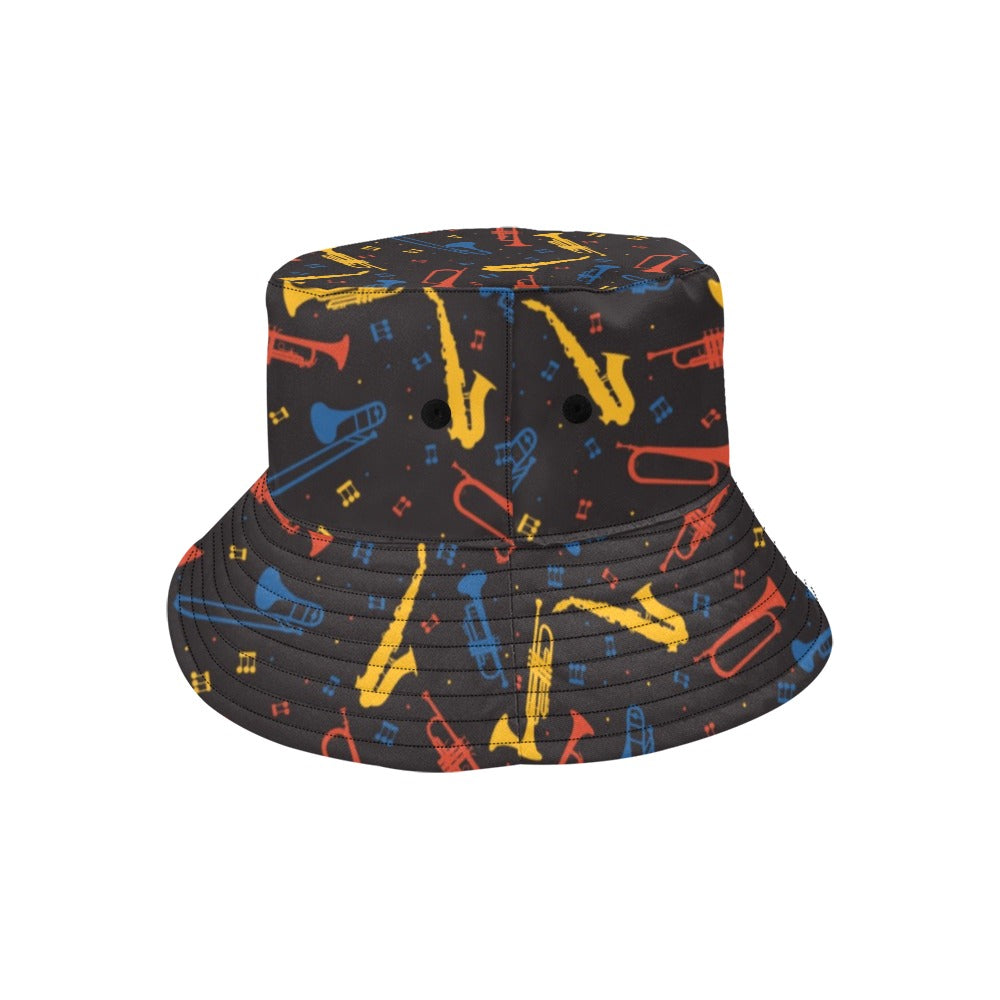 Saxophone Print Design LKS407 Unisex Bucket Hat
