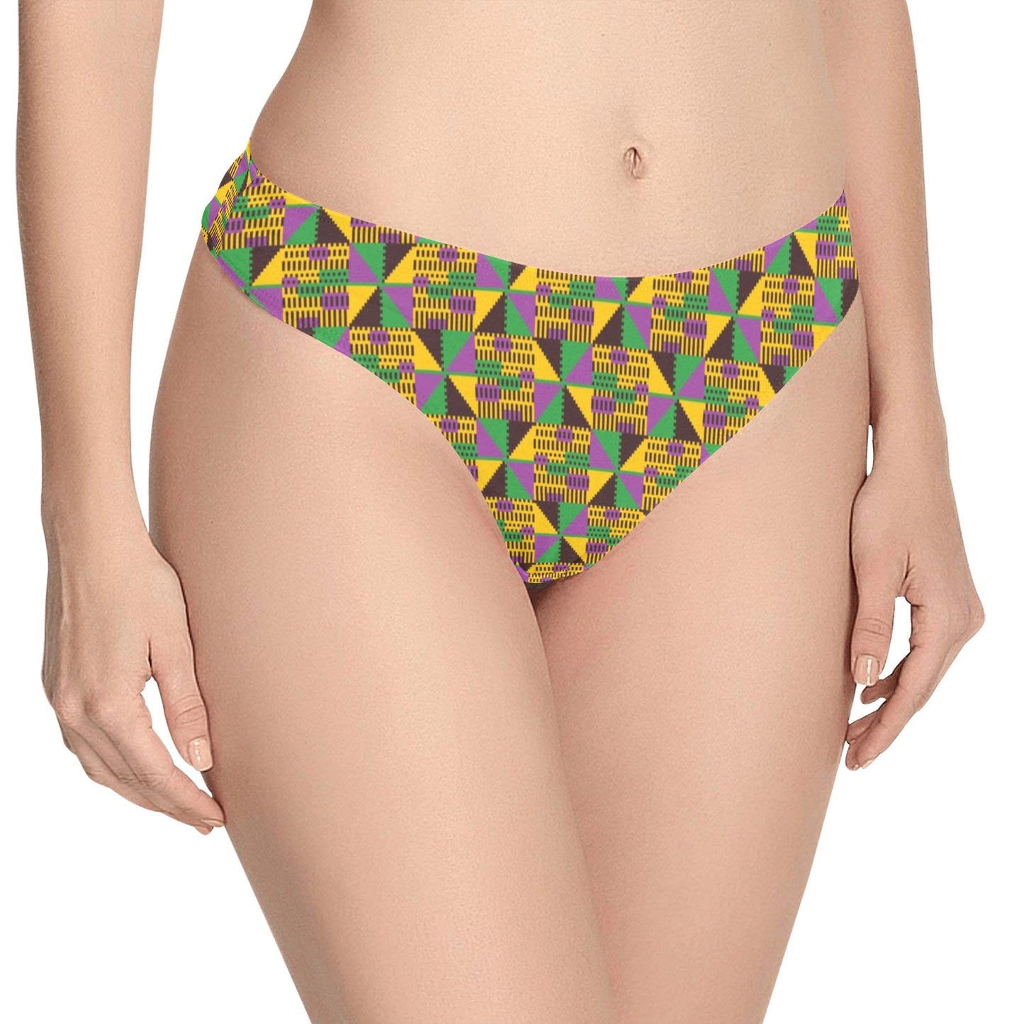 Kente Triangle Design African Print Women's Thongs