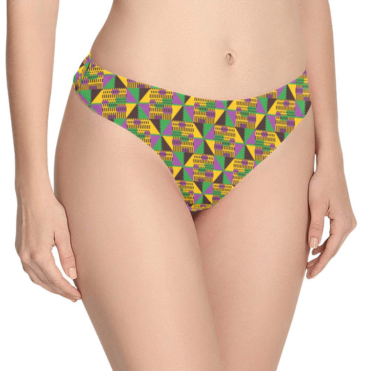 Kente Triangle Design African Print Women's Thongs