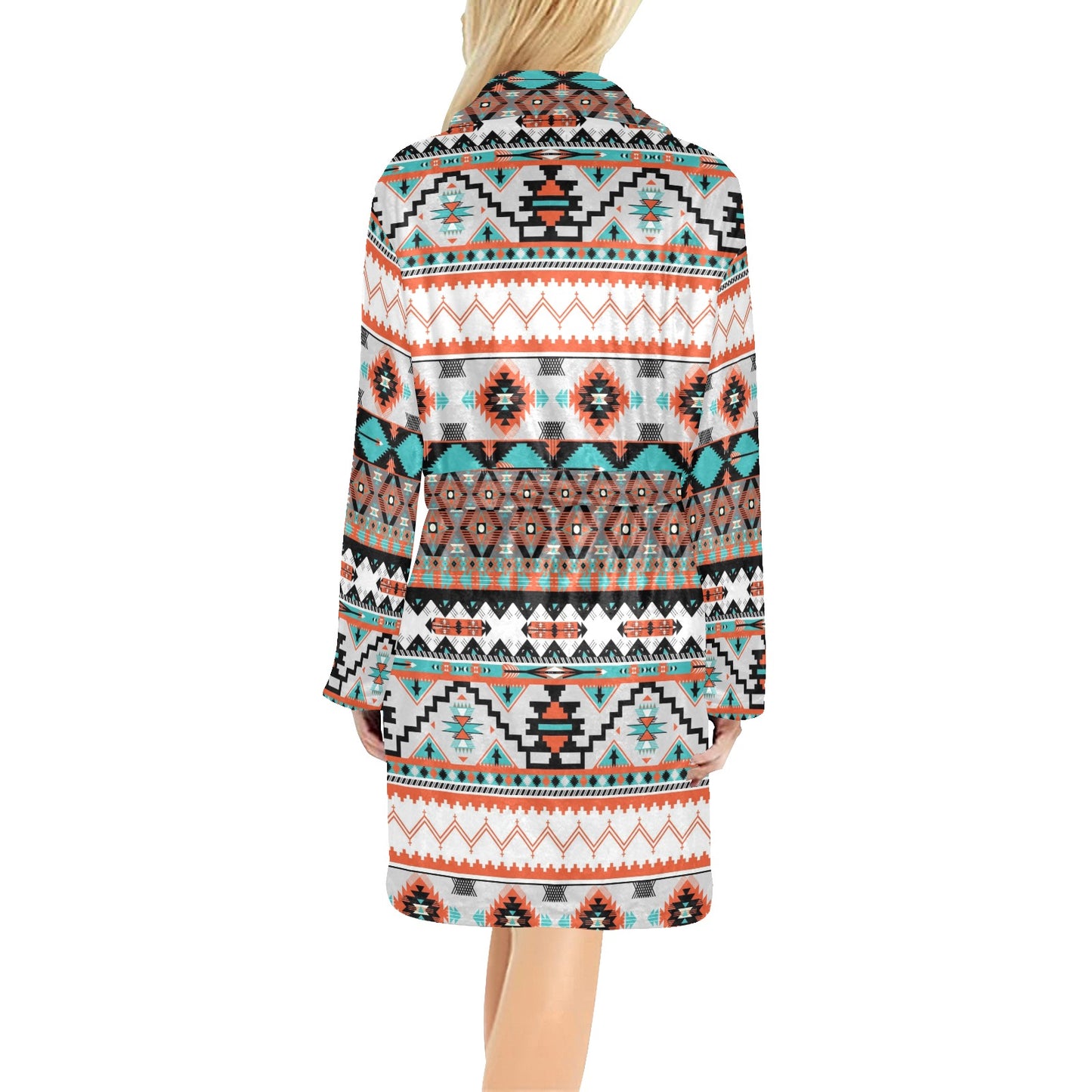 Tribal Aztec Indians pattern Women's Fleece Robe