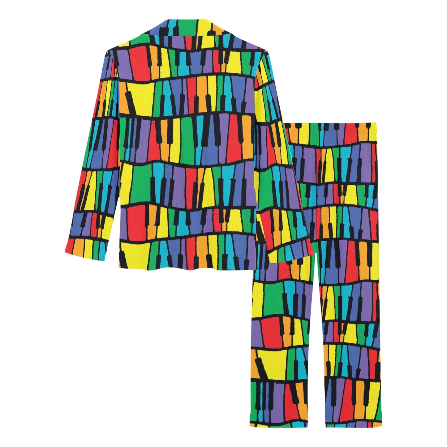 Piano Print Design LKS402 Women's Long Pajama Set