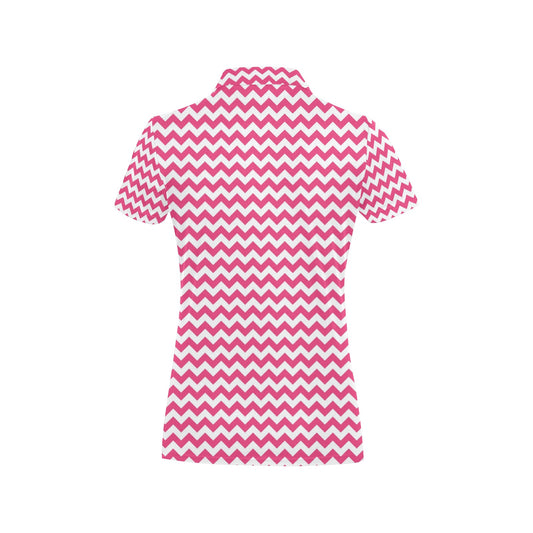 Chevron Print Design LKS402 Women's Polo Shirt