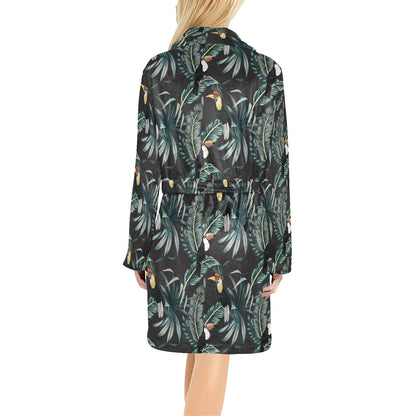 Rainforest Pattern Print Design RF06 Women's Fleece Robe
