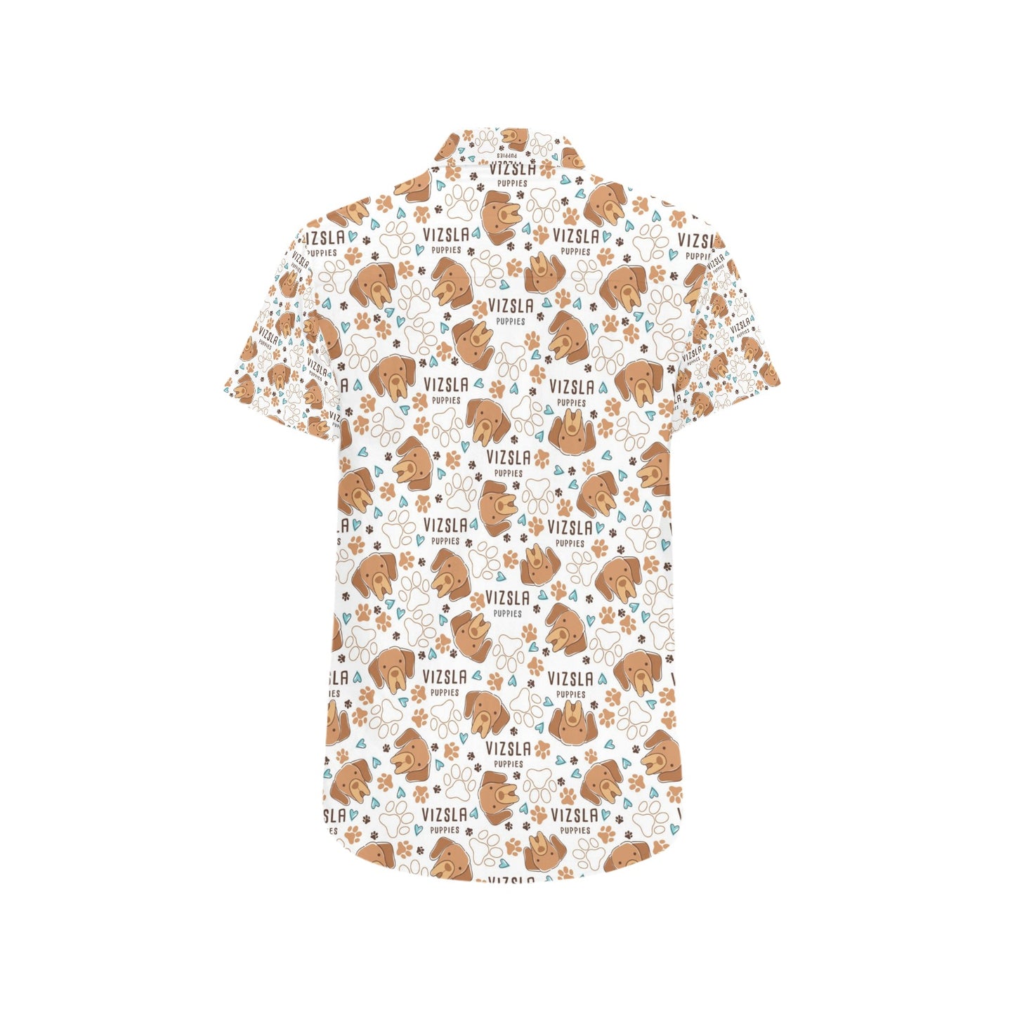 Vizslas Print Design LKS301 Men Short Sleeve Button Up Shirt