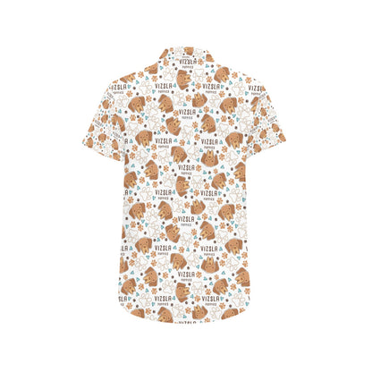 Vizslas Print Design LKS301 Men Short Sleeve Button Up Shirt