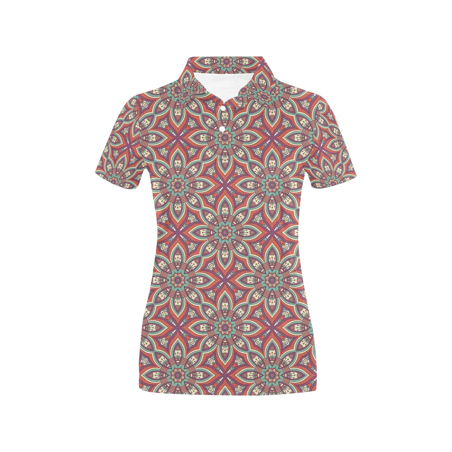 Bohemian Pattern Print Design 03 Women's Polo Shirt