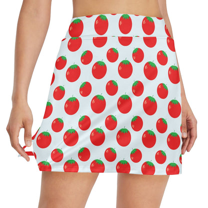 Tomato Print Design LKS307 17" Golf & Pickleball Skort with Pockets