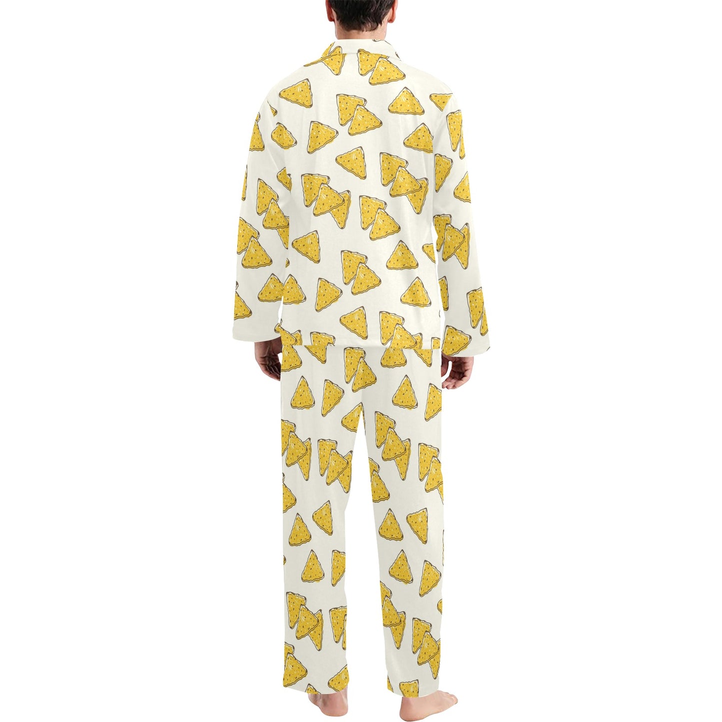 Nachos Pattern Print Design A01 Men's Long Pajama Set