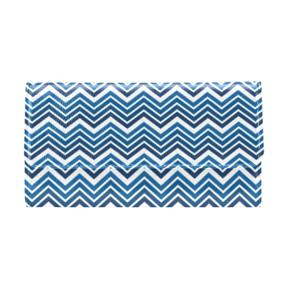Chevron Print Design LKS403 Women's Trifold Wallet