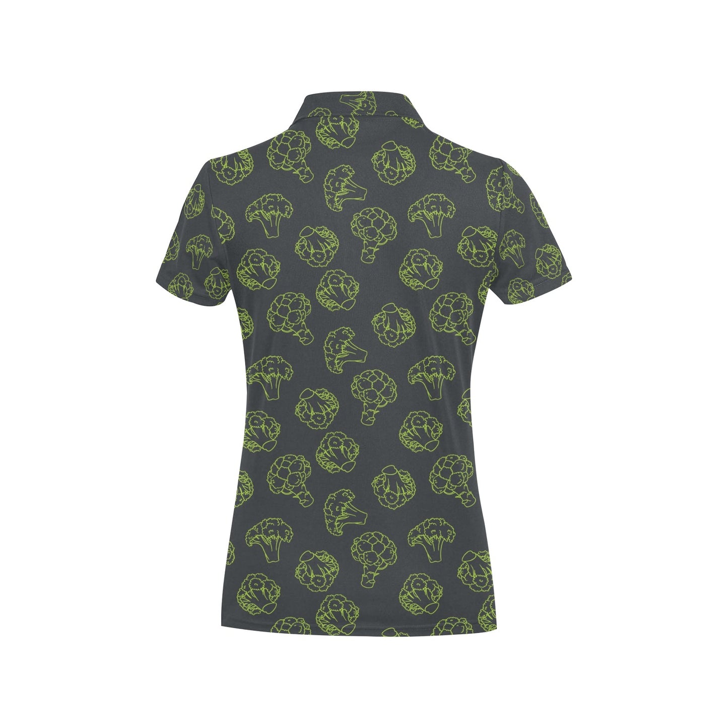 Broccoli Pattern Print Design 01 Women's Polo Shirt