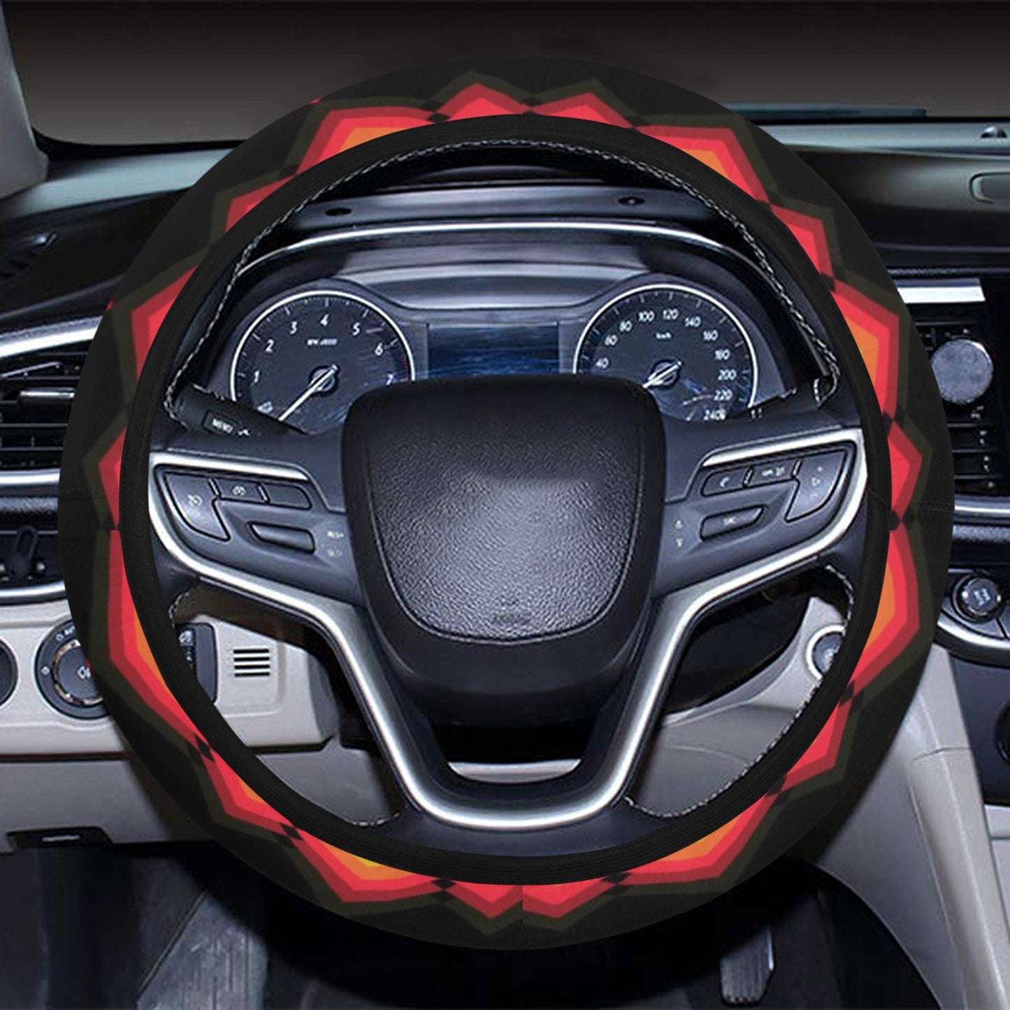Serape Print Design LKS307 Steering Wheel Cover with Elastic Edge