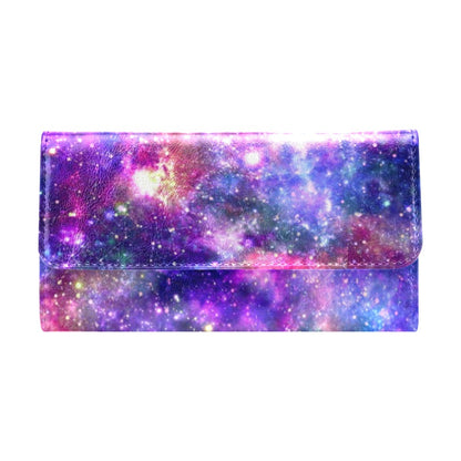 Galaxy Night Stardust Space Print Women's Trifold Wallet