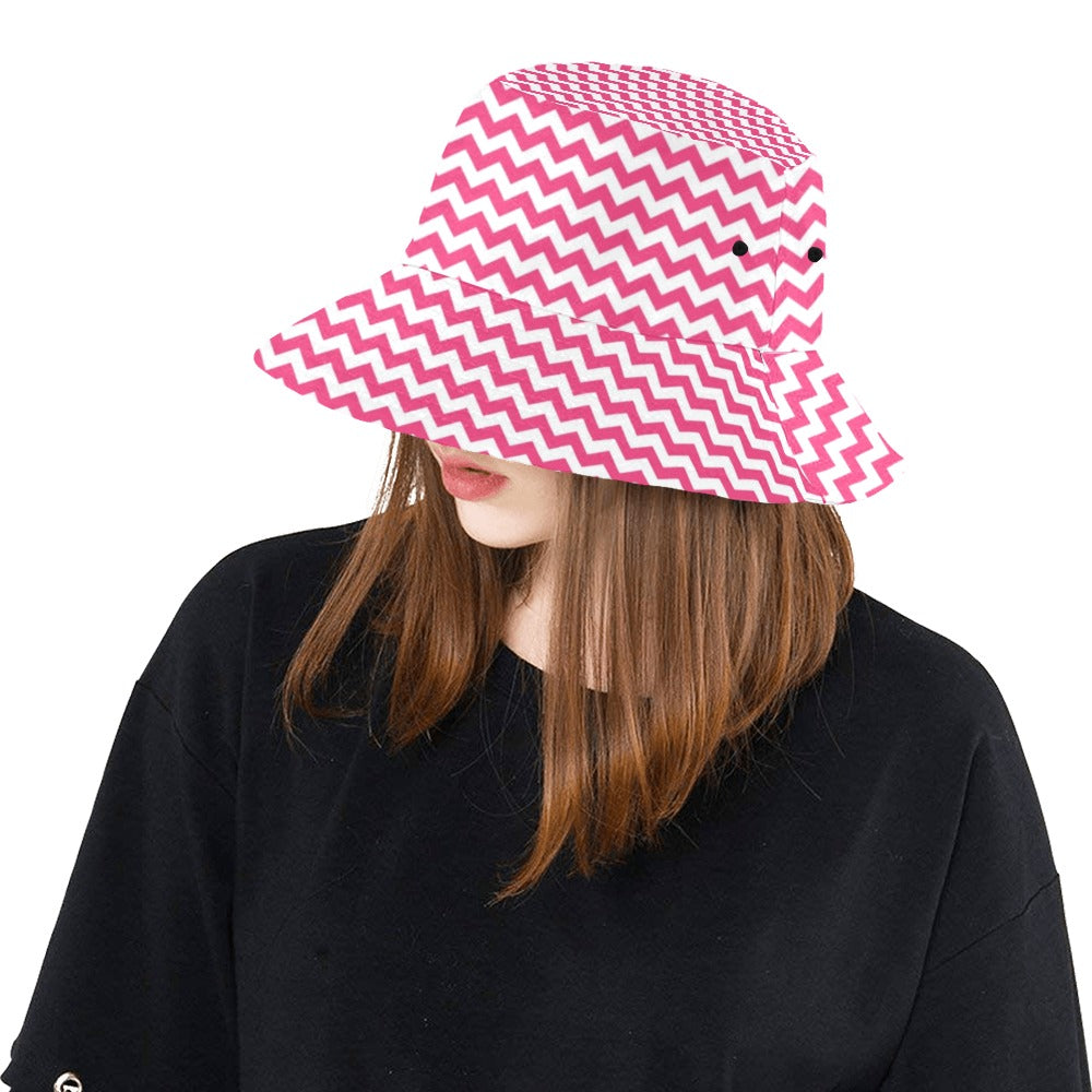 Chevron Print Design LKS402 Unisex Bucket Hat