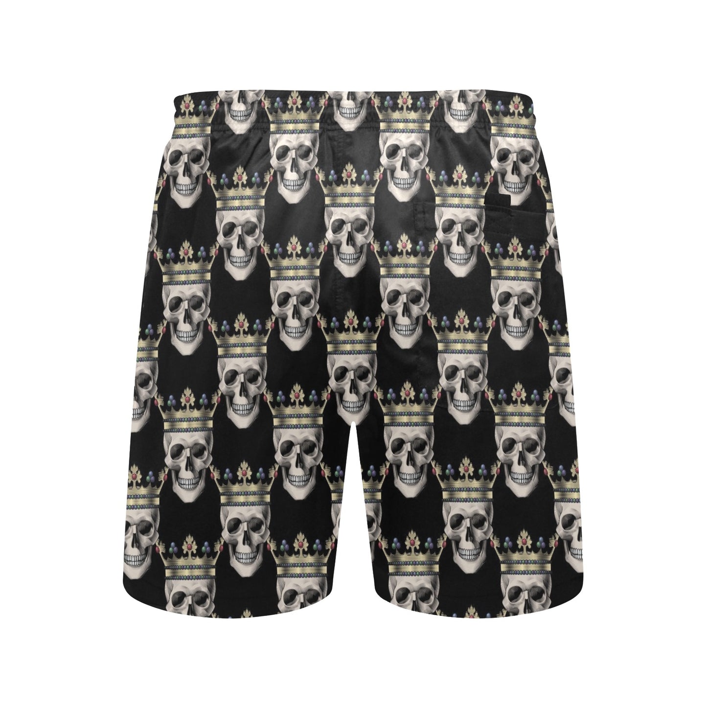 Skull King Print Design LKS3010 Men's Swim Trunks Beach Shorts