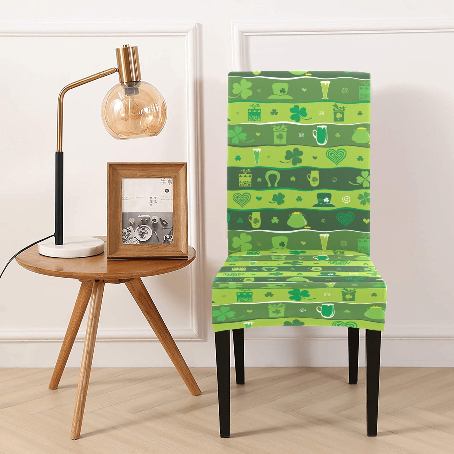 Shamrock Print Design LKS303 Dining Chair Slipcover