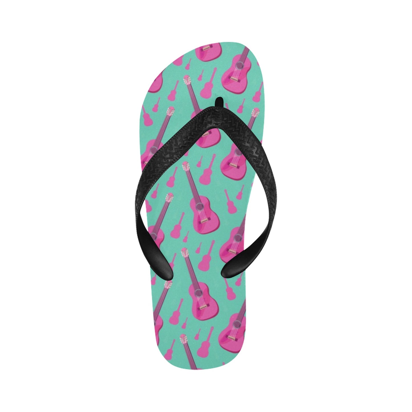 Acoustic Guitar Print Design LKS405 Flip Flops