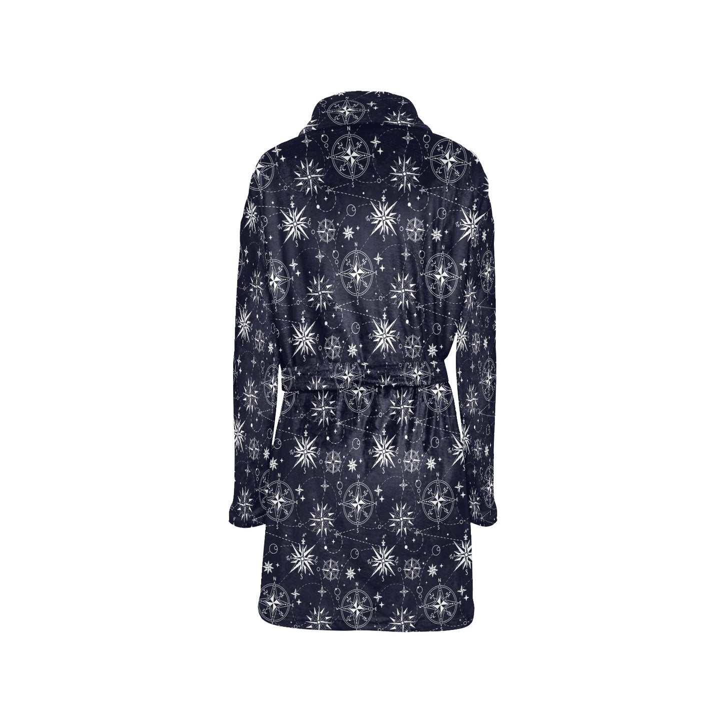Nautical Sky Design Themed Print Women's Fleece Robe