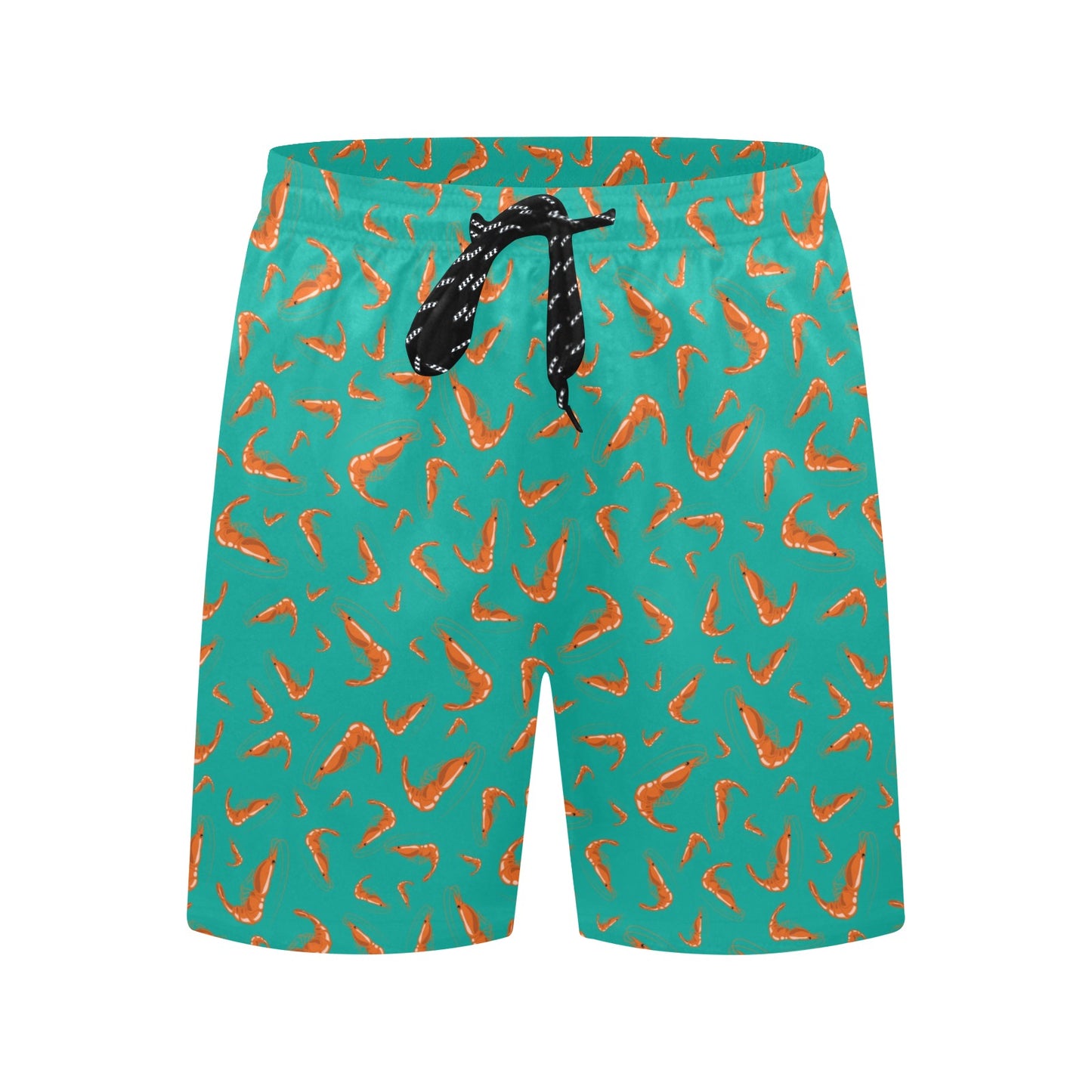 Shrimp Print Design LKS301 Men's Swim Trunks Beach Shorts