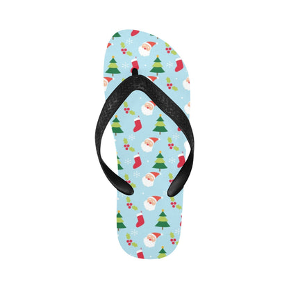 Santa Themed Print Design LKS301 Flip Flops
