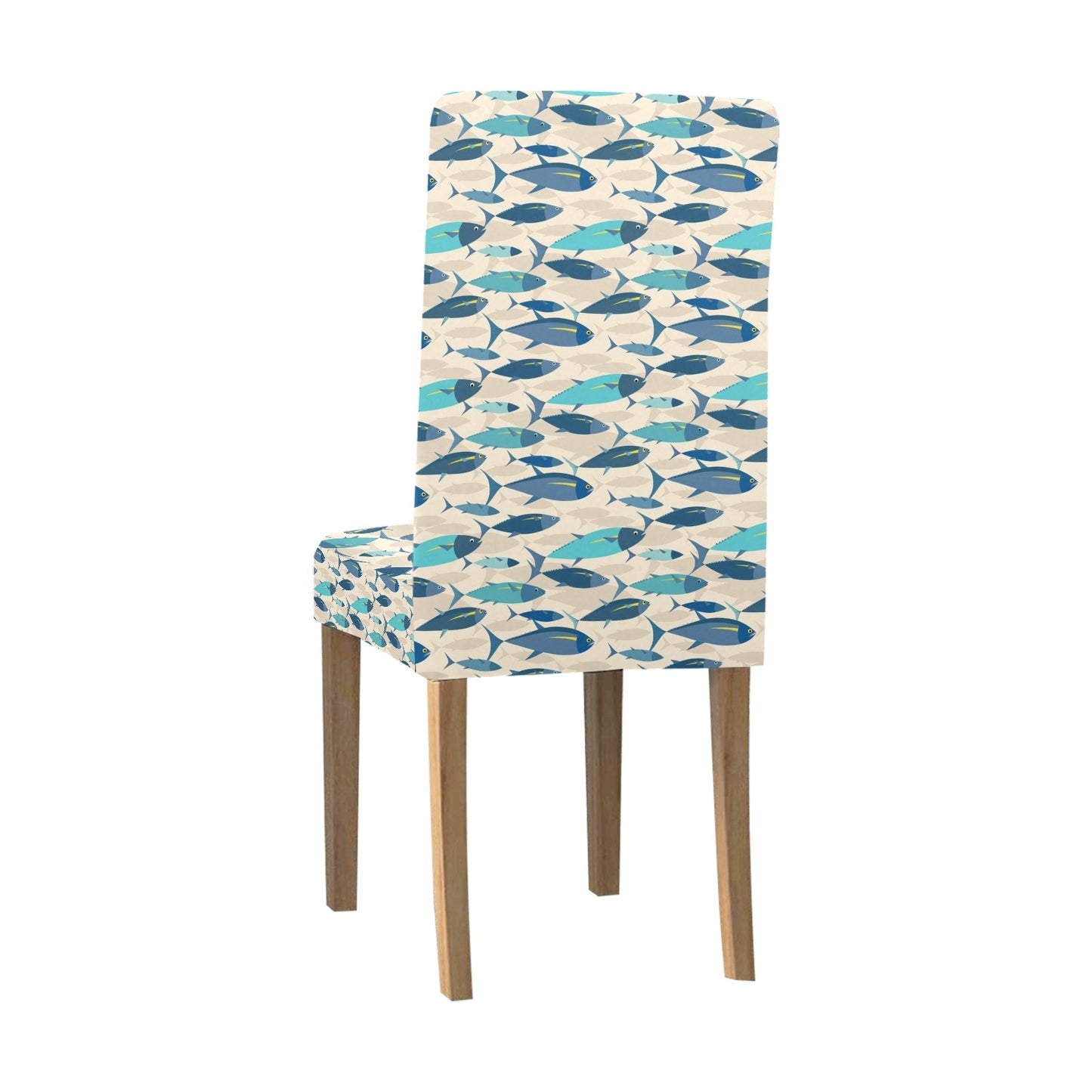 Tuna Fish Print Design LKS302 Dining Chair Slipcover