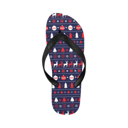 Reindeer Print Design LKS404 Flip Flops