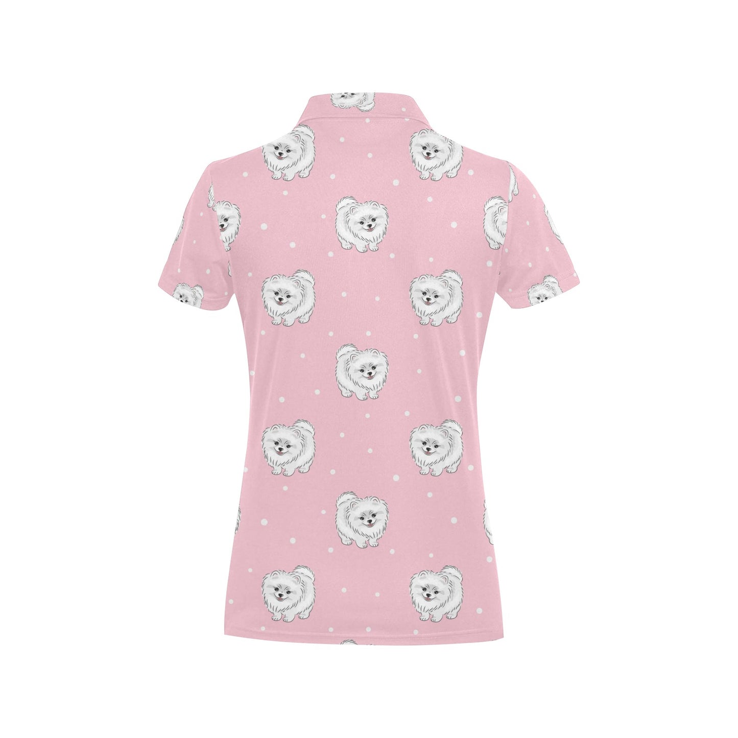 Pomeranians Pattern Print Design A02 Women's Polo Shirt