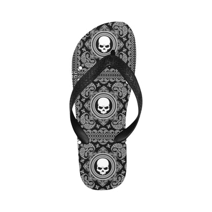 Bandana Skull Print Design LKS303 Flip Flops