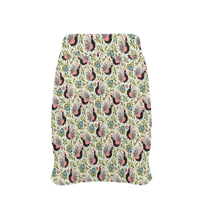 Rooster Print Design 17" Golf & Pickleball Skort with Pockets