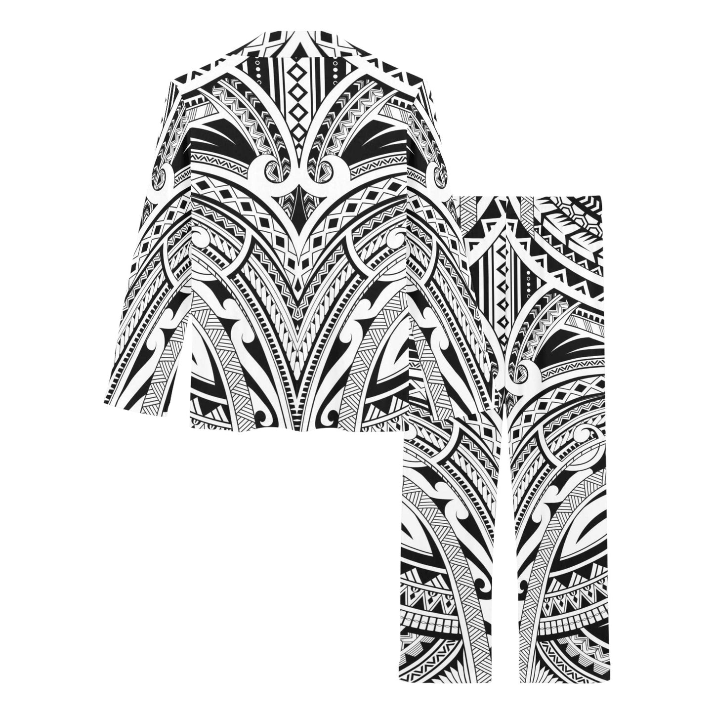 Maori Pattern Print Design 06 Women's Long Pajama Set