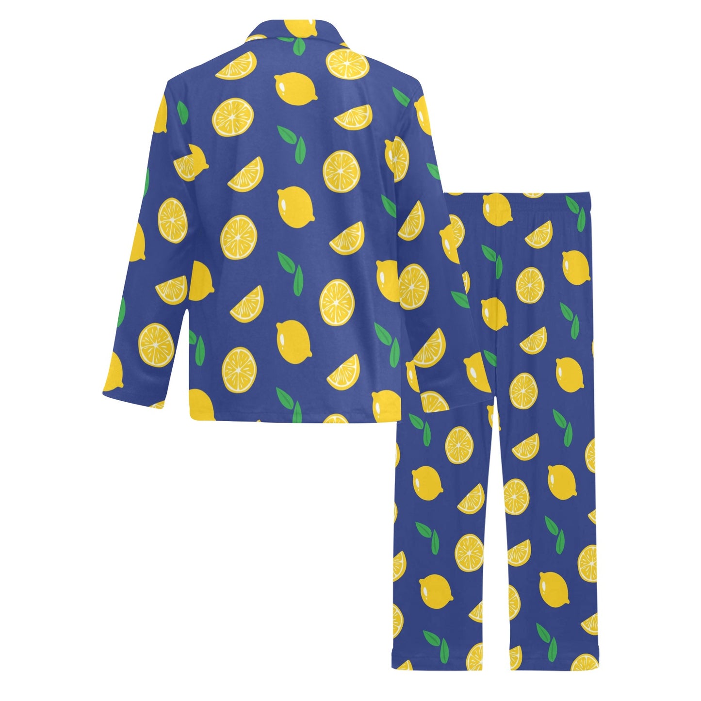 Citrus  Pattern Print Design 02 Men's Long Pajama Set