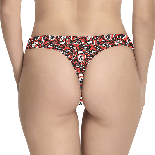 Native North American Themed Print Women's Thongs
