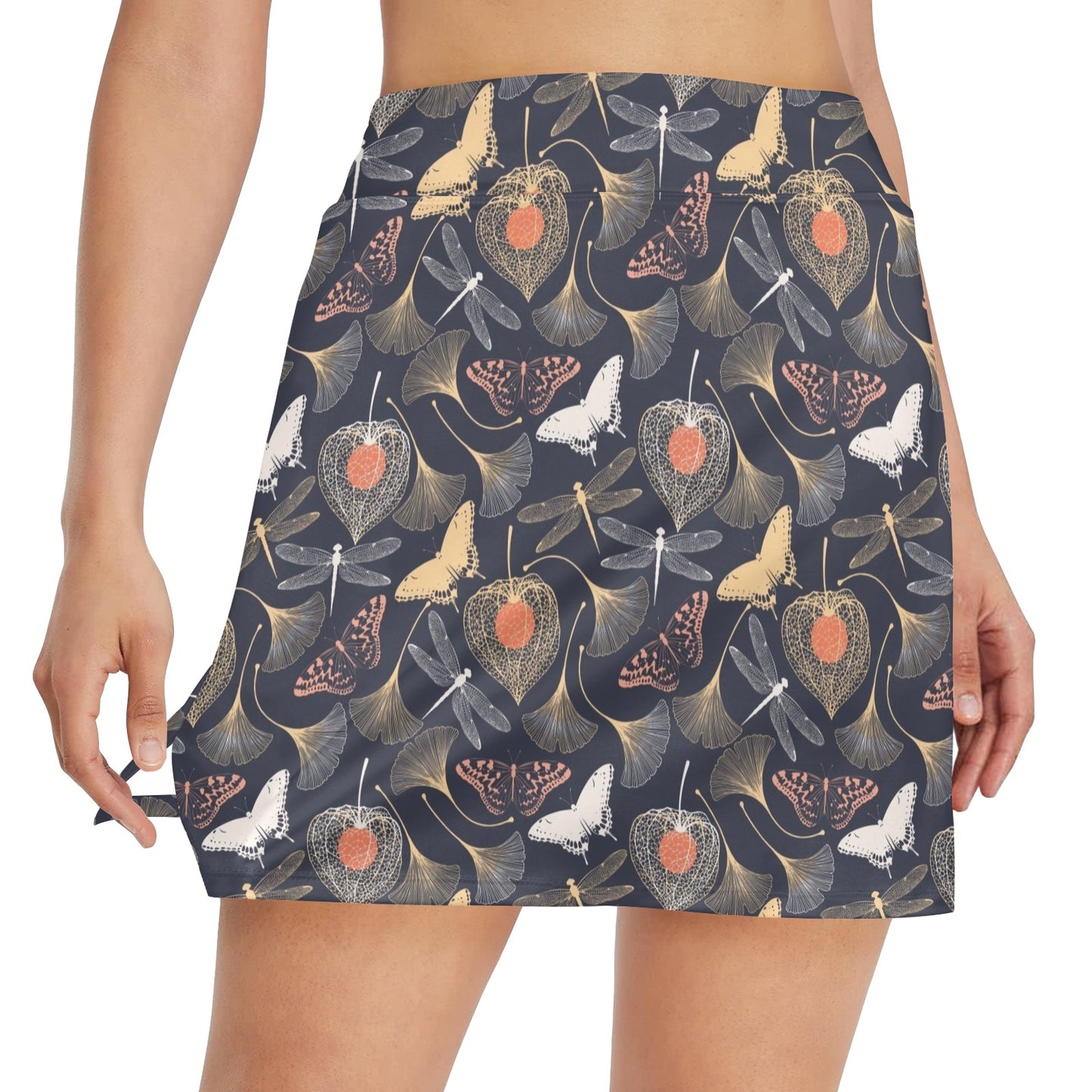Dragonfly Print Design LKS404 17" Golf & Pickleball Skort with Pockets
