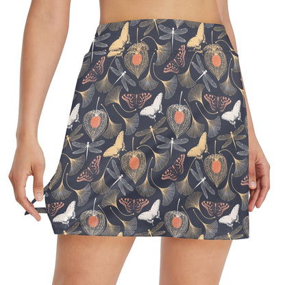Dragonfly Print Design LKS404 17" Golf & Pickleball Skort with Pockets